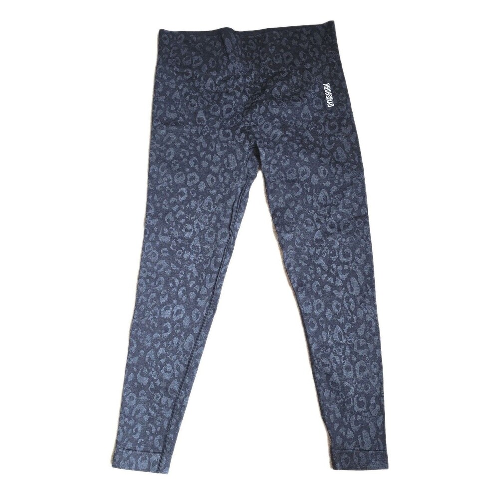 Gymshark Adapt Animal Seamless Leggings Black Gray Scrunch XS–S Animal Print